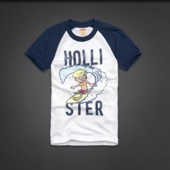 Hollister Hombres De Cuello Redondo Corto Remera HCO4101